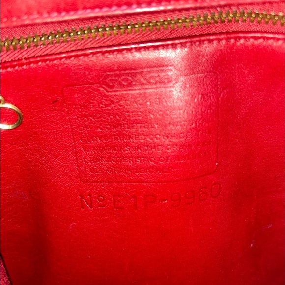 Vtg Genuine COACH 9960 Red Leather Backpack. Glove Tanned Cowhide. - Picture 8 of 8